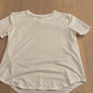 White Lululemon tennis tee